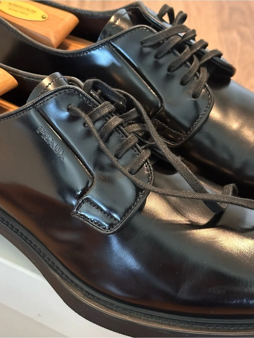 Classic Black Leather Derby Shoes - Polished Men's Dress Shoes